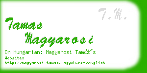 tamas magyarosi business card